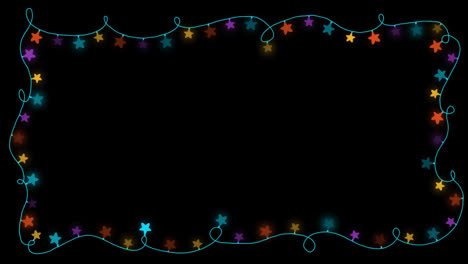 light-bulb-flashing-string-frame-and-border-with-copy-space-party,-Christmas-or-new-year-Garland-animation-with-alpha-channel